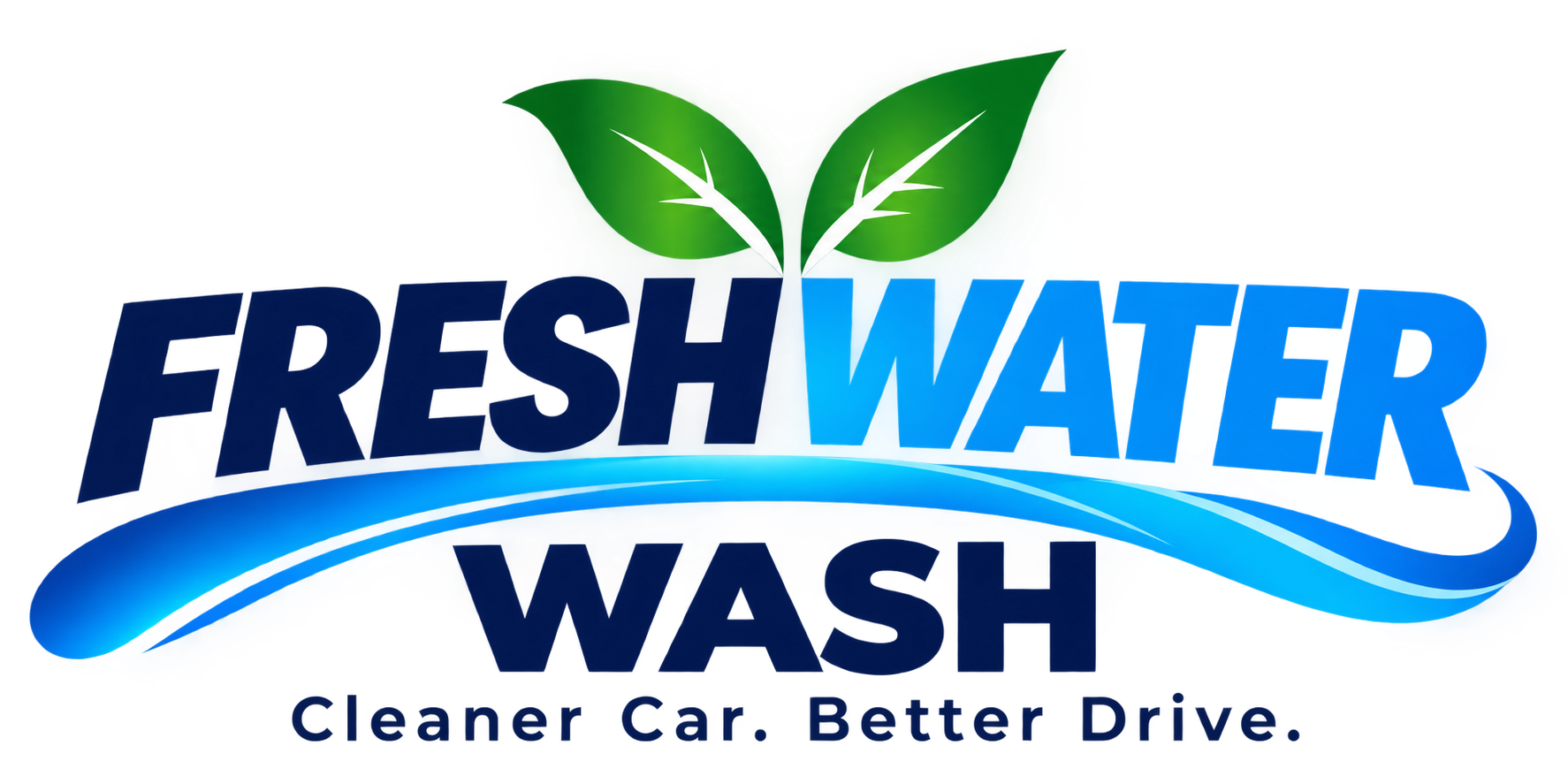 Freshwater Car Wash — blue and green logo